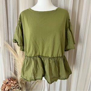 Anthropologie peplum top